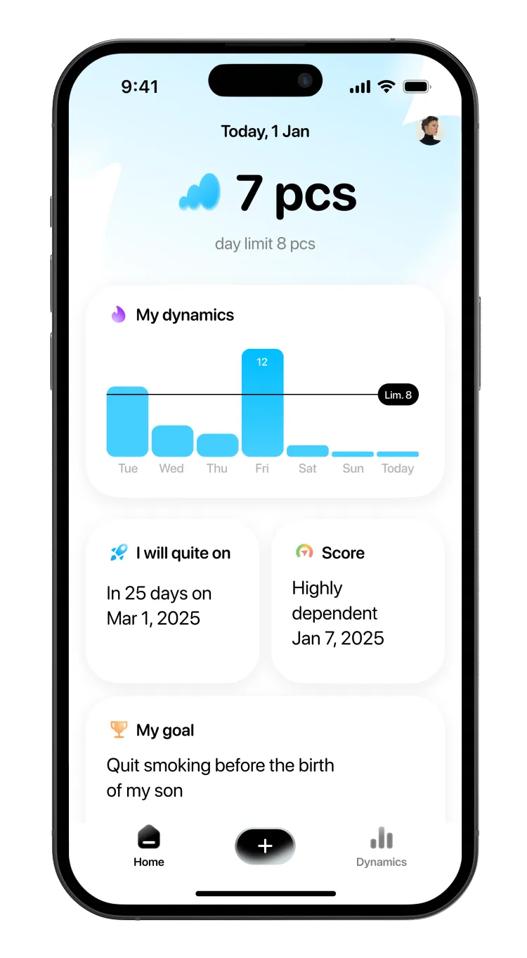 Quffy app screen on iPhone